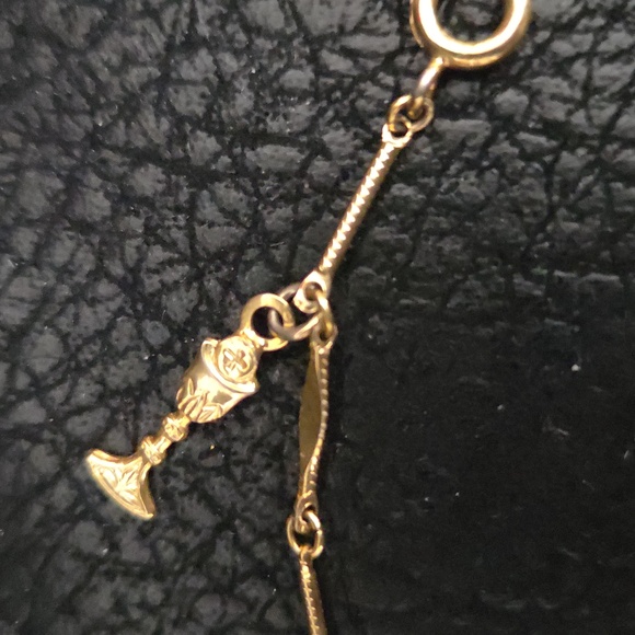 Child's Gold Religious Charm Bracelet - Picture 5 of 7